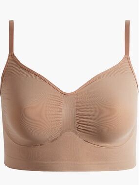 SKIMS Lightweight Tan Seamless Wireless Bra